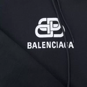 Balenciaga Logo Printed Oversized Hoodie - HB10