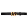 Gucci Marmont Leather Belt With Shiny Buckle - GB21