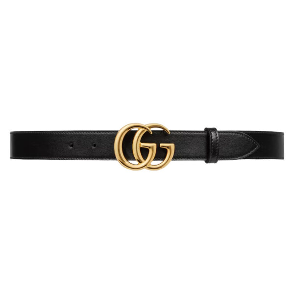 Gucci Marmont Leather Belt With Shiny Buckle - GB21