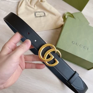 Gucci Marmont Leather Belt With Shiny Buckle - GB21