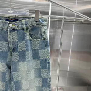 LV Damier Washed Denim Skate Pants