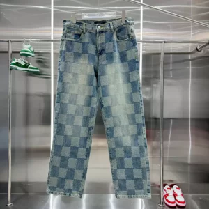 LV Damier Washed Denim Skate Pants