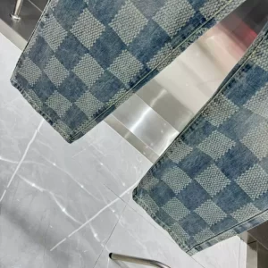 LV Damier Washed Denim Skate Pants