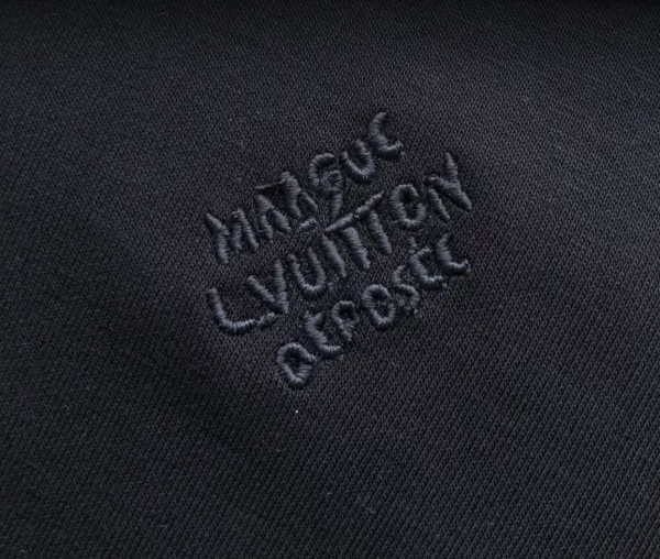 LV Embroidered Jersey Zip Through Hoodie - HL40