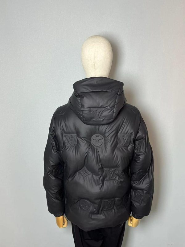 Louis Vuitton Monogram Leather Hooded Down Jacket - LK34