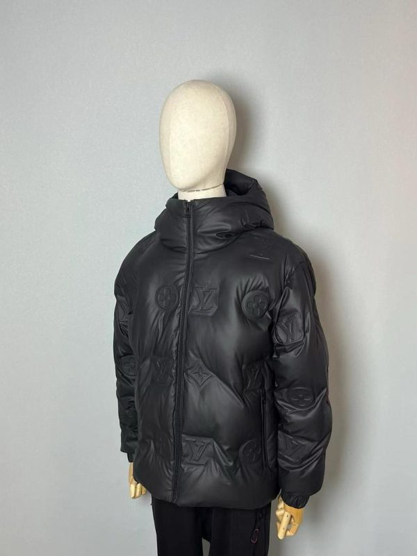 Louis Vuitton Monogram Leather Hooded Down Jacket - LK34