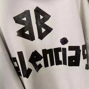 Balenciaga New Tape Type Hoodie Oversized - HB21