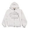 Balenciaga Champs-elysées Zip-up Hoodie Regular Fit in White - HB30