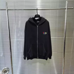 Balenciaga Ebay Zip-up Hoodie Regular Fit in Black - HB31