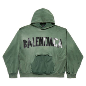 Balenciaga New Tape Type Ripped Pocket Hoodie Large Fit - HB23