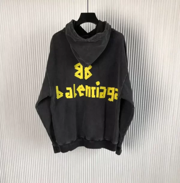 Balenciaga New Tape Type Ripped Pocket Hoodie Oversized - HB24