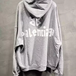 Balenciaga New Tape Type Tr Ripped Pocket Hoodie in Grey - HB25