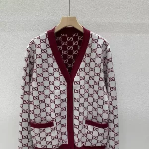 Gucci Reversible GG Wool Jacquard Cardigan