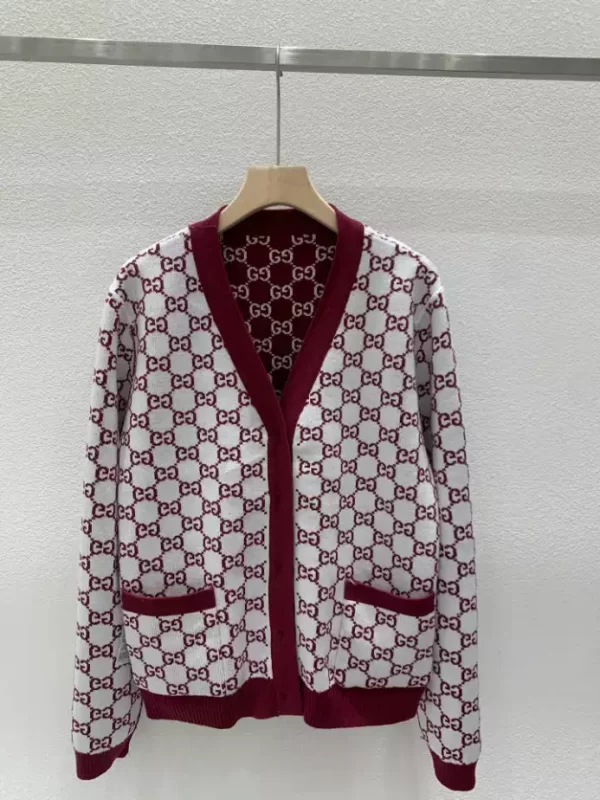 Gucci Reversible GG Wool Jacquard Cardigan