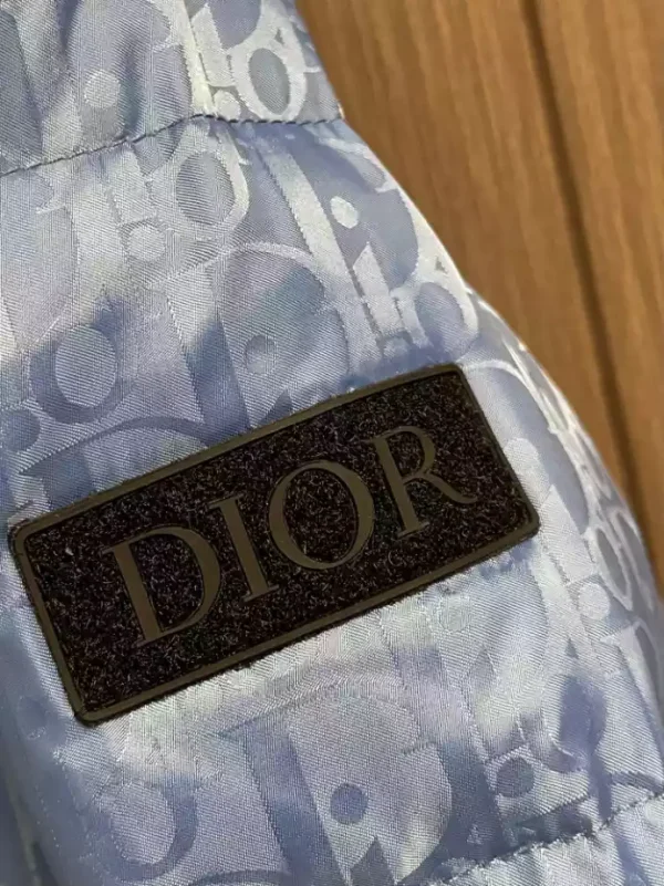 Dior Oblique Down Jacket Blue Technical Jacquard - DK09