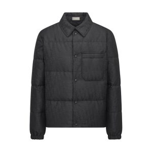 Dior Oblique Puffer Overshirt Black Technical Jacquard - DK07