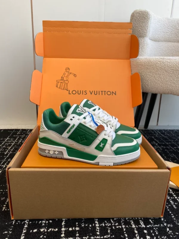 Louis Vuitton Trainer Sneaker In Borneo Green - LS231