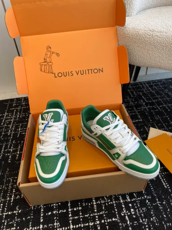 Louis Vuitton Trainer Sneaker In Borneo Green - LS231