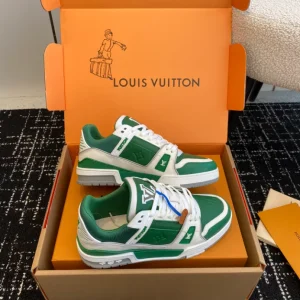 Louis Vuitton Trainer Sneaker In Borneo Green - LS231