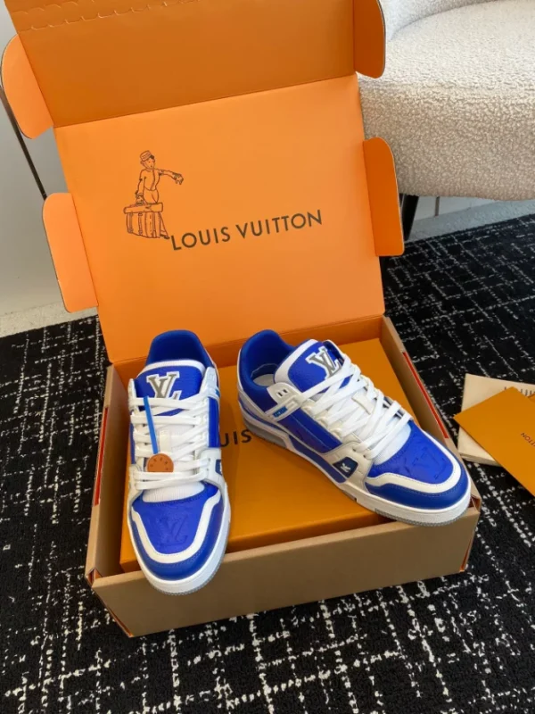 Louis Vuitton Trainer Sneaker In Gaston Blue - LS233