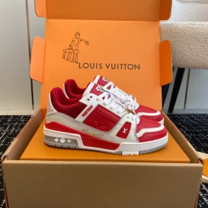 Louis Vuitton Trainer Sneaker In Sari Red - LS234