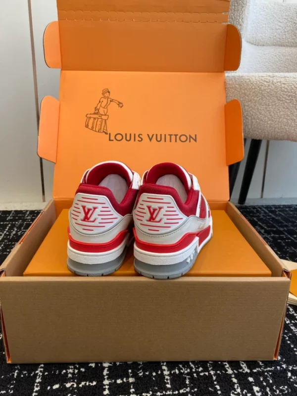 Louis Vuitton Trainer Sneaker In Sari Red - LS234