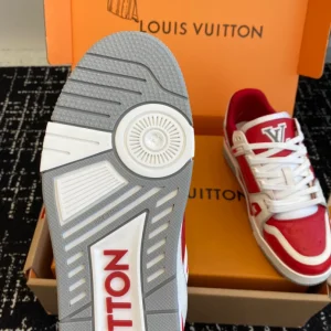 Louis Vuitton Trainer Sneaker In Sari Red - LS234