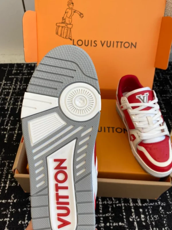 Louis Vuitton Trainer Sneaker In Sari Red - LS234