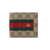 Gucci GG Supreme Canvas Web Bee Embroidered Compact Wallet - GW21