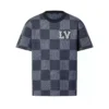 Louis Vuitton Damier Short-Sleeved Crewneck With LV Crystal Patch - LT104