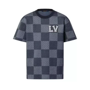 Louis Vuitton Damier Short-Sleeved Crewneck With LV Crystal Patch - LT104