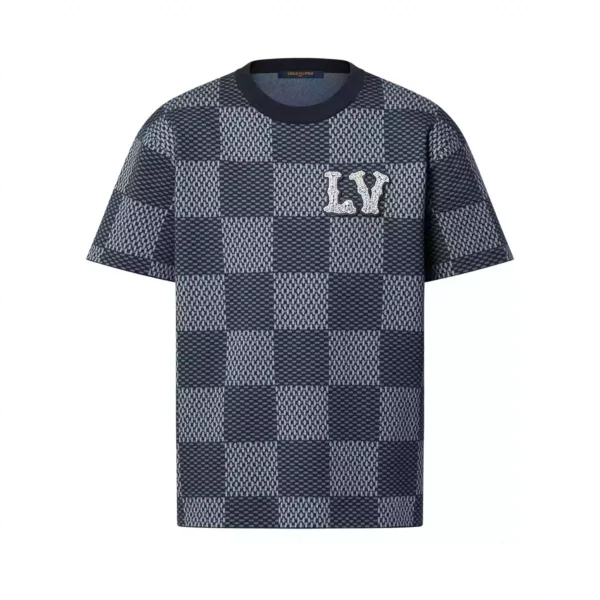 Louis Vuitton Damier Short-Sleeved Crewneck With LV Crystal Patch - LT104