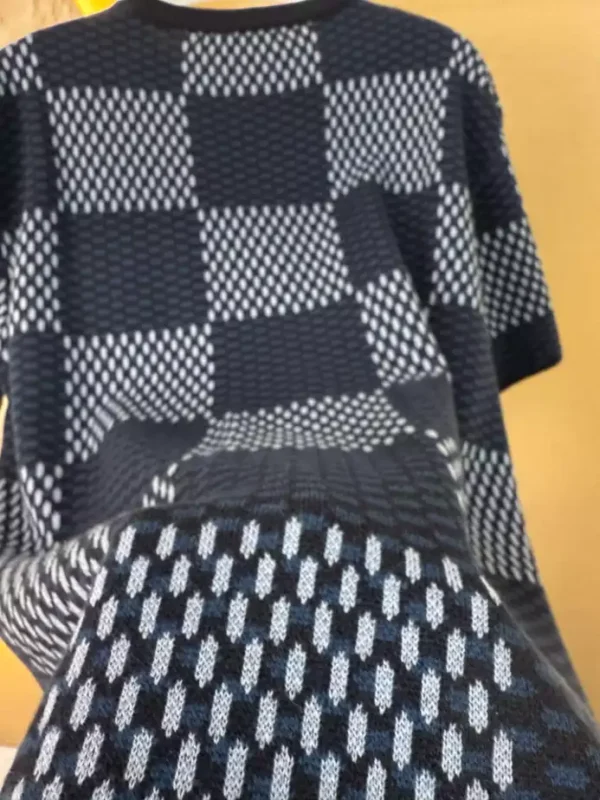 Louis Vuitton Damier Short-Sleeved Crewneck With LV Crystal Patch - LT104