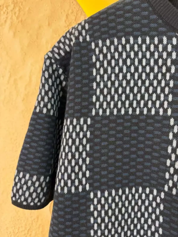 Louis Vuitton Damier Short-Sleeved Crewneck With LV Crystal Patch - LT104