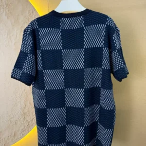 Louis Vuitton Damier Short-Sleeved Crewneck With LV Crystal Patch - LT104