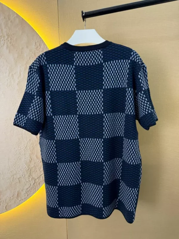Louis Vuitton Damier Short-Sleeved Crewneck With LV Crystal Patch - LT104