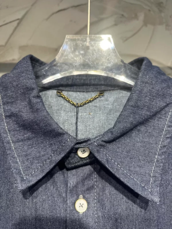 Louis Vuitton Embroidered Chambray Short-Sleeved Shirt - LST37