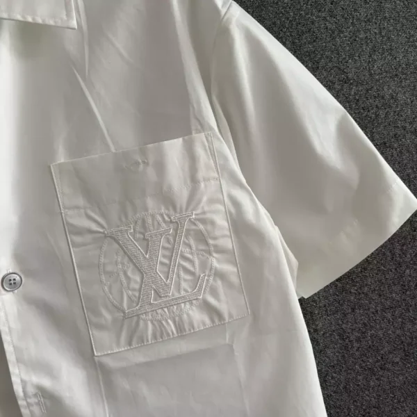 Louis Vuitton Embroidered Short-Sleeved Cotton Shirt - LST28