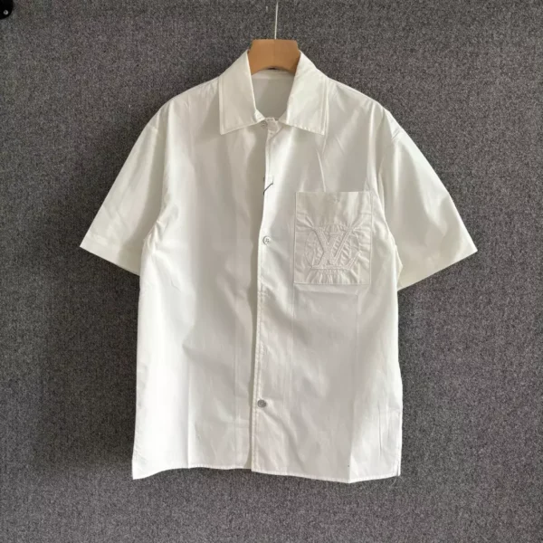 Louis Vuitton Embroidered Short-Sleeved Cotton Shirt - LST28