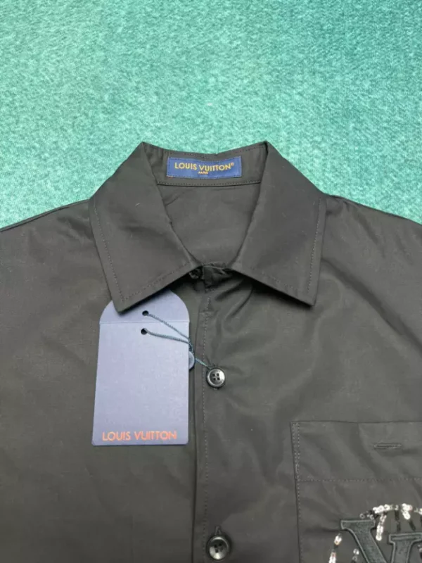 Louis Vuitton Embroidered Short-Sleeved Cotton Shirt - LST29