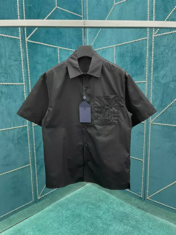 Louis Vuitton Embroidered Short-Sleeved Cotton Shirt - LST29