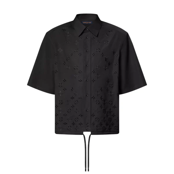 Louis Vuitton Monogram Flowers Embroidered Short-Sleeved Shirt - LST33