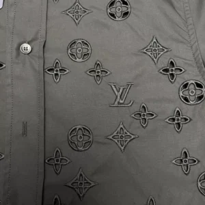 Louis Vuitton Monogram Flowers Embroidered Short-Sleeved Shirt - LST33