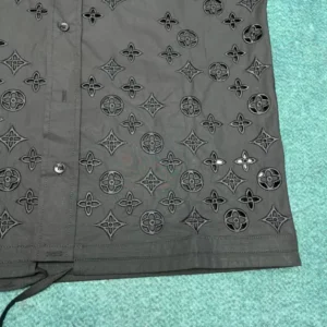 Louis Vuitton Monogram Flowers Embroidered Short-Sleeved Shirt - LST33