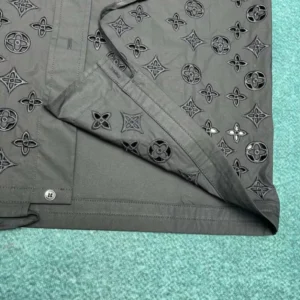 Louis Vuitton Monogram Flowers Embroidered Short-Sleeved Shirt - LST33
