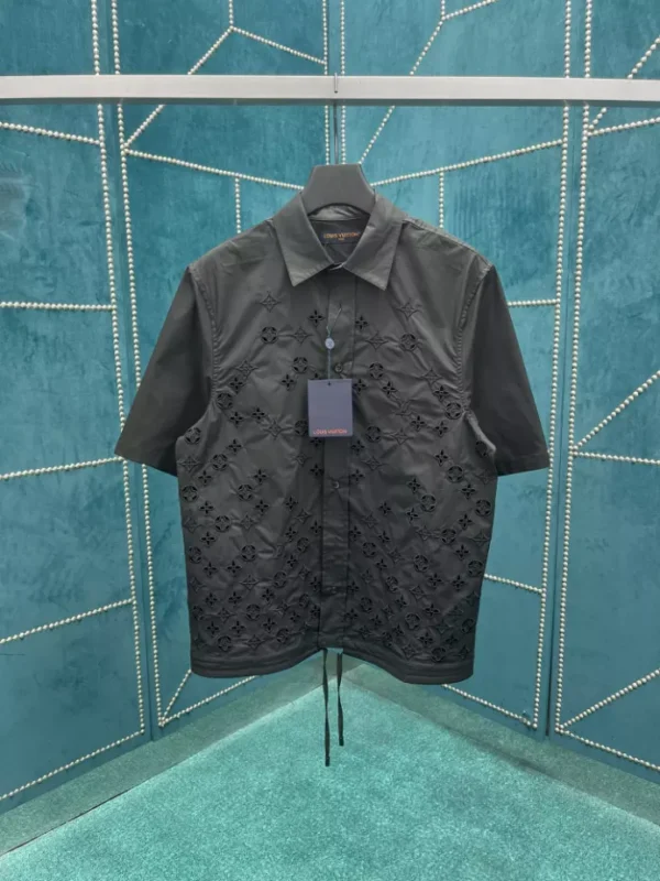 Louis Vuitton Monogram Flowers Embroidered Short-Sleeved Shirt - LST33