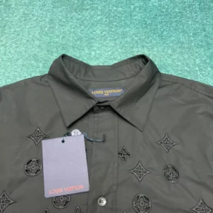 Louis Vuitton Monogram Flowers Embroidered Short-Sleeved Shirt - LST33