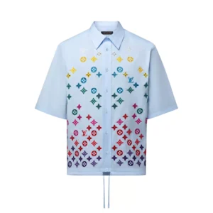 Louis Vuitton Monogram Flowers Embroidered Short-Sleeved Shirt - LST34