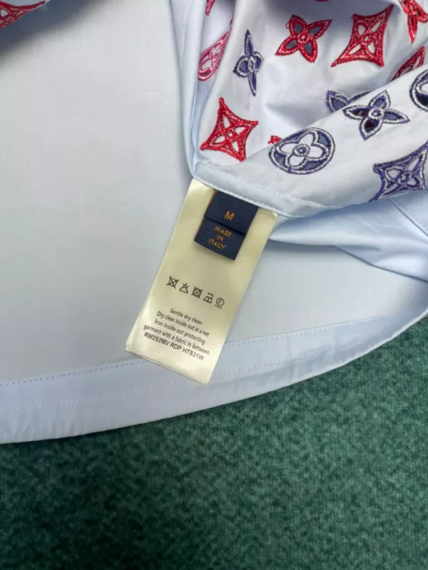 Louis Vuitton Monogram Flowers Embroidered Short-Sleeved Shirt - LST34