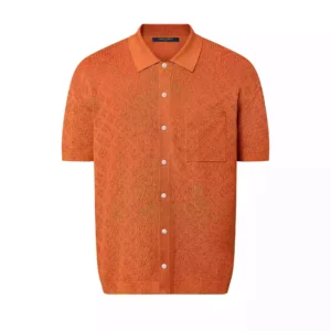 Louis Vuitton Monogram Pointelle Short-Sleeved Cotton Shirt - LST26